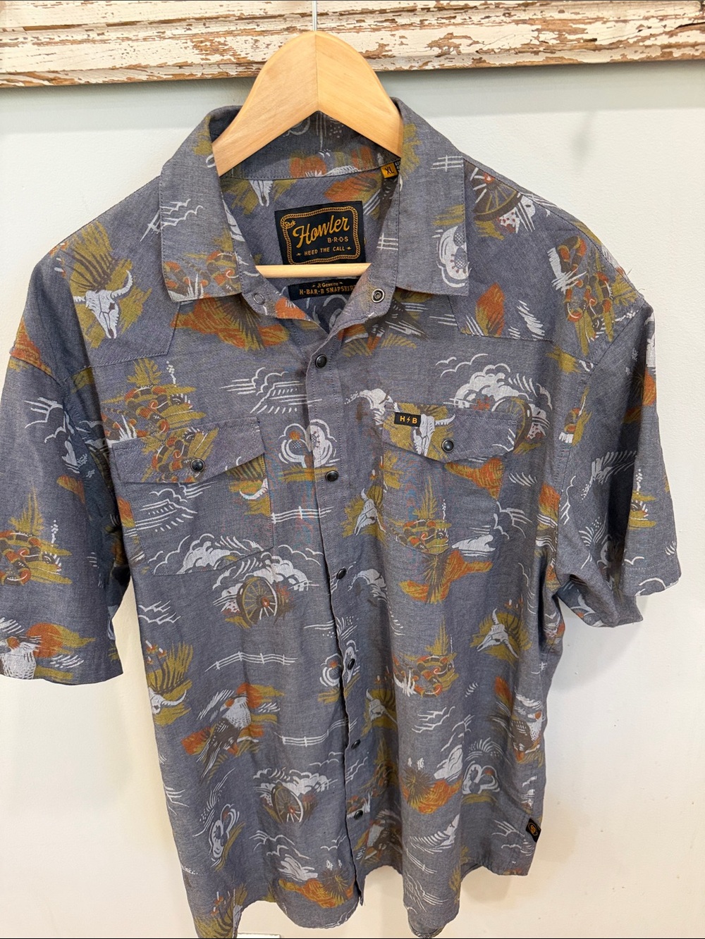 Howler Bros H Bar B Snapshirt - Caracara Country Size XL - Picture 2 of 10